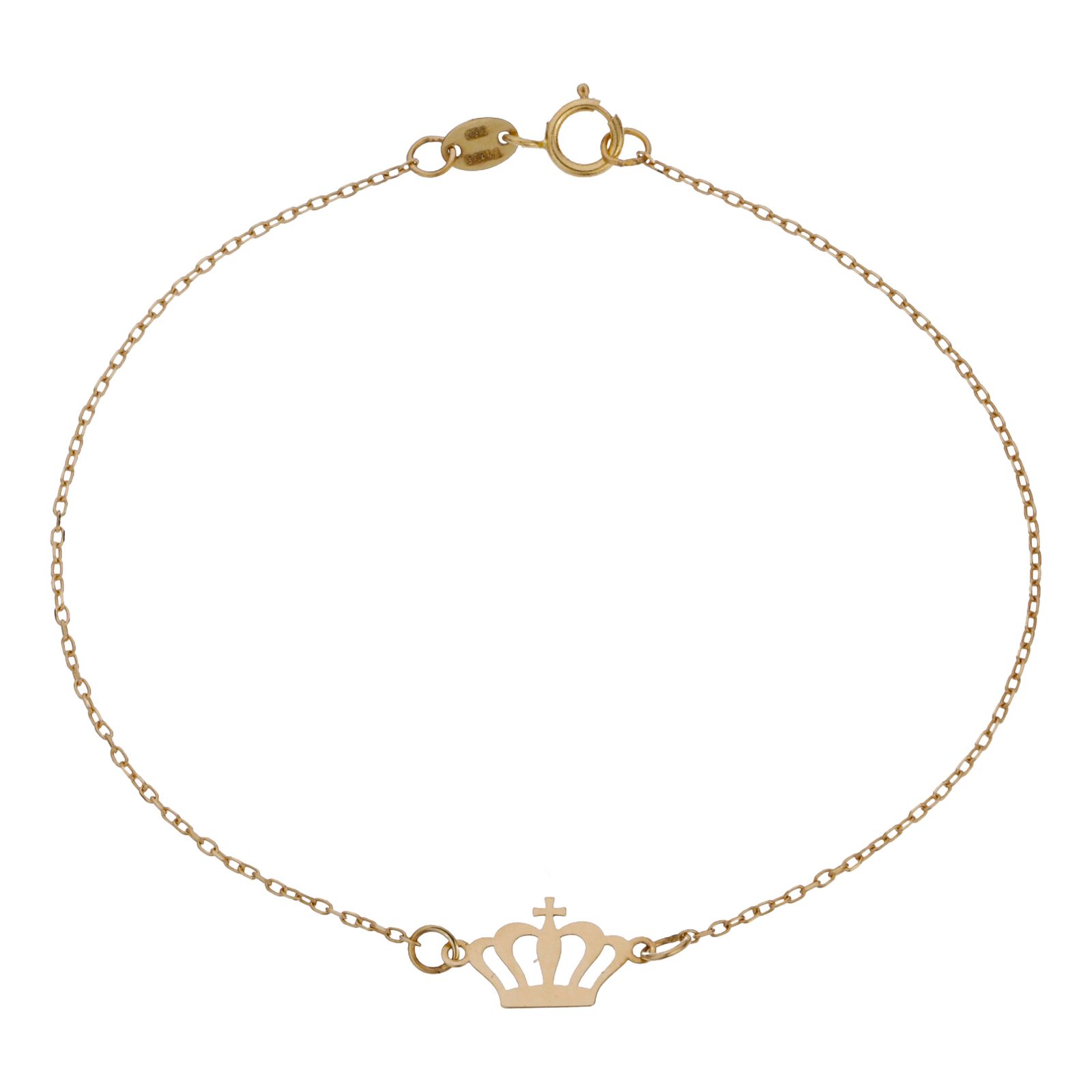 دستبند طلا 18 عیار زنانه مایا ماهک مدل MB1635 طرح تاج -  - 1