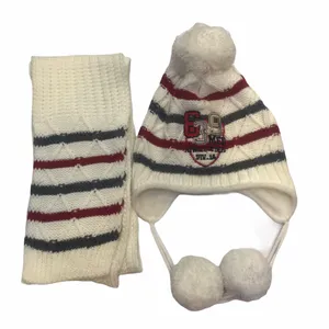 ست کلاه و شال گردن بافتنی پسرانه مدل SEF 007