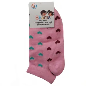 جوراب دخترانه مدل نانو پنبه قلبی
