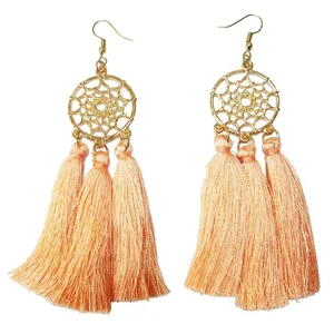 گوشواره زنانه مدل نخی کد E.SA.05