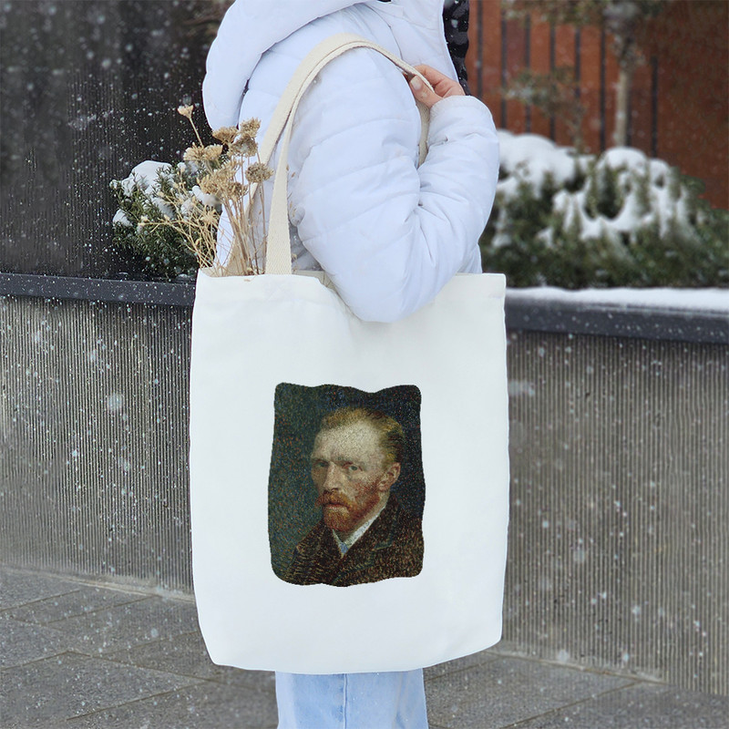 ساک خرید خندالو طرح سلف پرتره ونگوگ کد 715