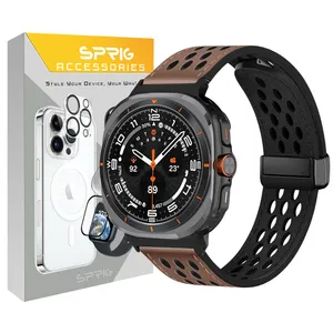 Sprig NK Leather Magnet Band For Samsung Galaxy Watch 7 Ultra 47mm