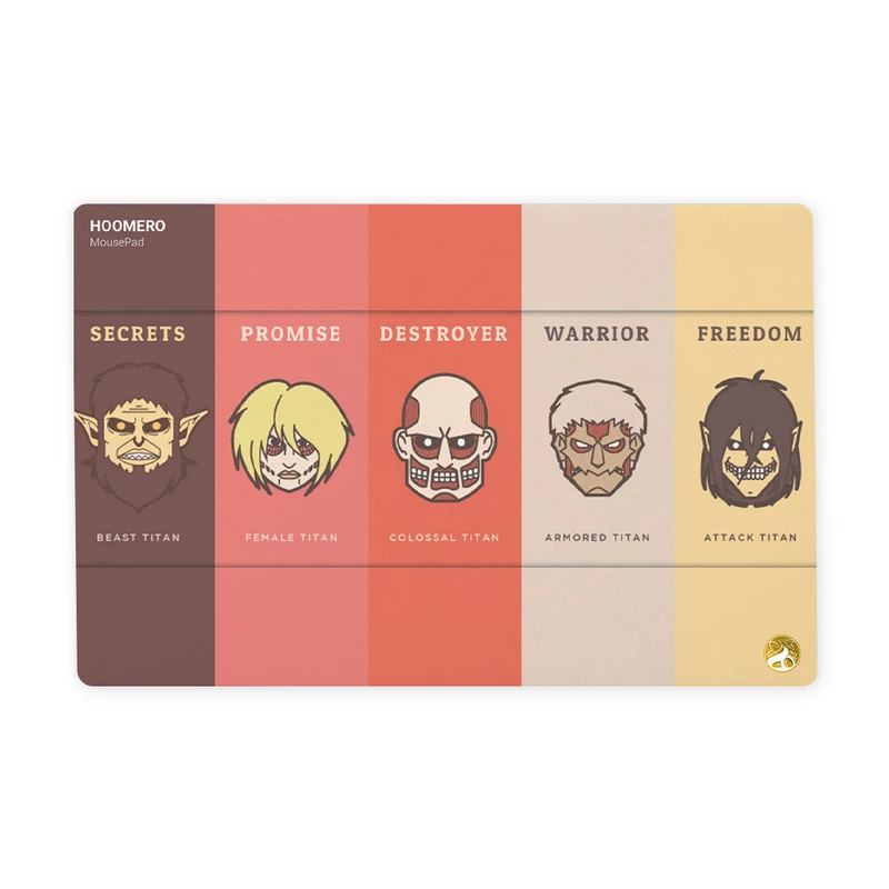 ماوس پد هومرو مدل ML024-SIZE2437 طرح انیمه اتک ان تایتان