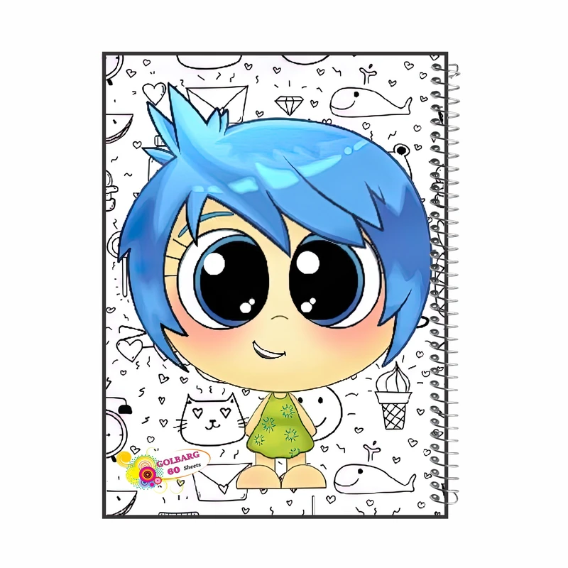 دفتر مشق 60 برگ گلبرگ مدل دخترانه کد 2494