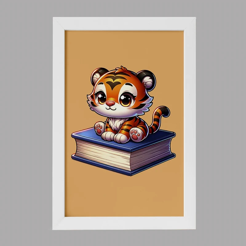 تابلو خندالو مدل ببر بامزه کد F7739