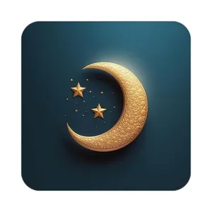 زیر لیوانی کاکتی طرح ماه و ستاره مدل mp53013