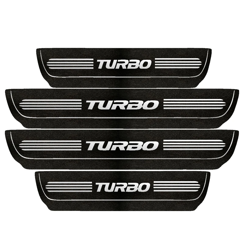 برچسب بدنه خودرو مهدیار طرح پارکابی چرم TURBO کد pka1092 بسته 4 عددی