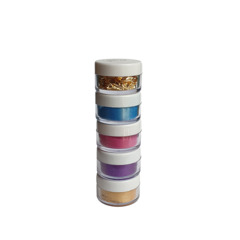 پودر رنگ رزین اپوکسی پارلا مدل mica pearl وزن 50 گرم بسته 5  عددی