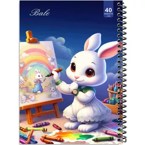 دفتر نقاشی 40 برگ انتشارات بله طرح خرگوش در حال طراحی کد A4-K188