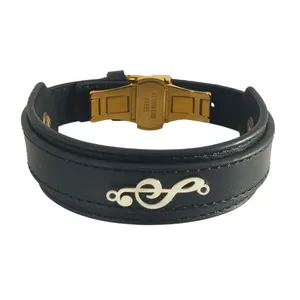 دستبند نقره مردانه سمازرین مدل نت موسیقی دوبل