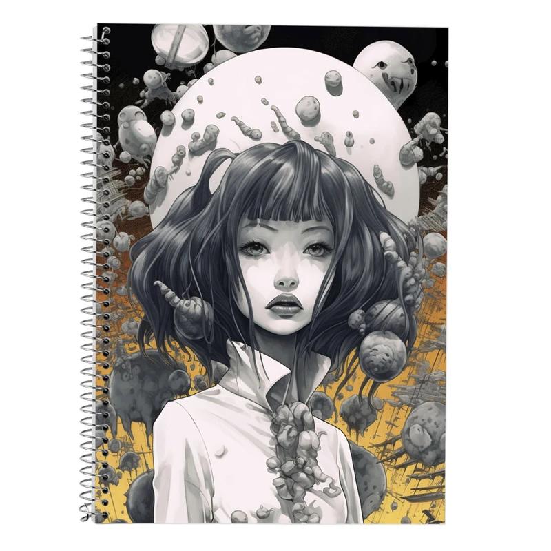 دفتر زبان 50 برگ مدوپد مدل دوخط طرح ریک اند مورتی rick&morty کد DF10829