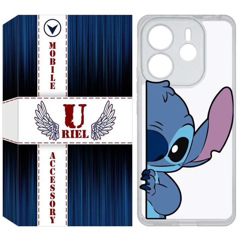 کاور یوریل مدل Clear کد 74 طرح استیچ مناسب برای گوشی موبایل شیائومی Redmi Note 14 4G