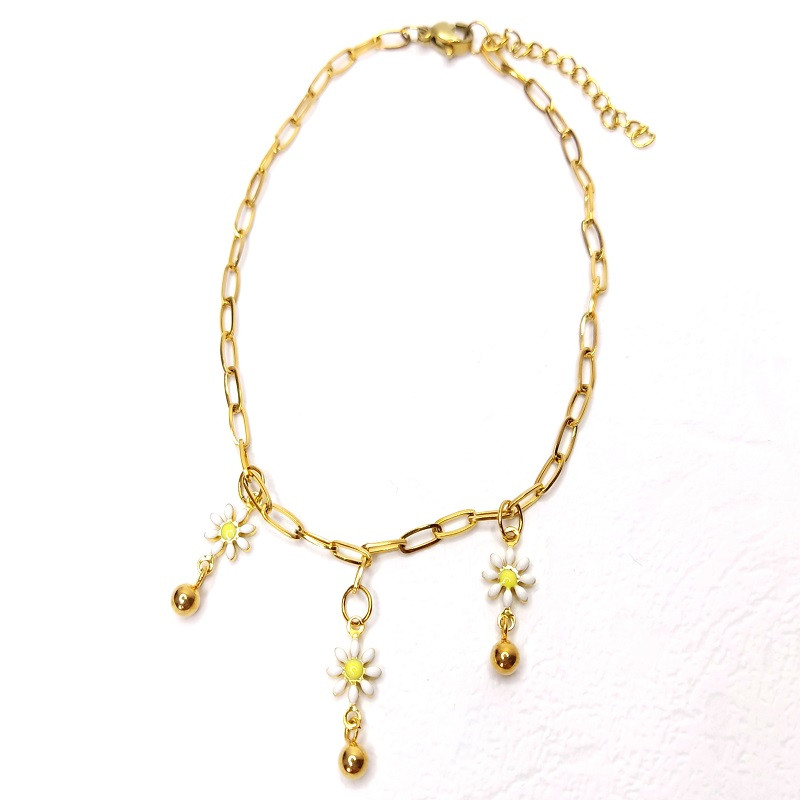 پابند زنانه مدل بابونه و گوی پابند زنانه مدل بابونه و گوی