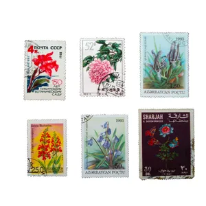 تمبر یادگاری مدل گل کد h-307 مجموعه 6 عددی