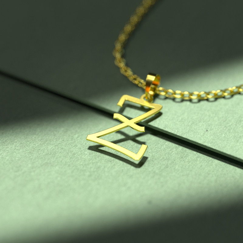 گردنبند طلا 18 عیار زنانه مدوپد مدل حرف Z کد H2-1-1442