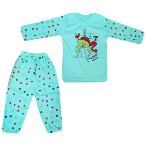 ست تی شرت و شلوار بچگانه مدل Weet کد Sa2 رنگ سبز 