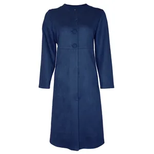 پالتو زنانه مدل مهتاب رنگ آبی تیره