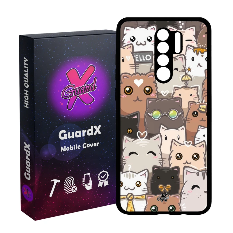 کاور گارد ایکس طرح Cat مدل Glass10674 مناسب برای گوشی موبایل شیائومی Redmi 9/Redmi 9 Prime/Poco M2