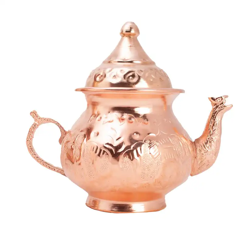 سرویس سماور ذغالی مسی 21 پارچه مدل قلمکار