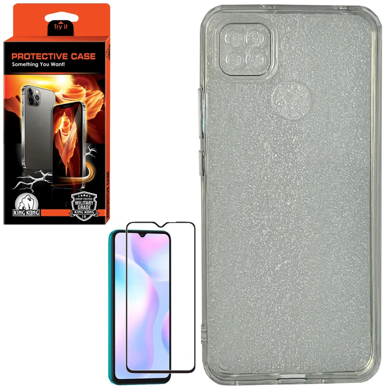 کاور کینگ کونگ مدل PCAAA مناسب برای گوشی موبایل شیائومی Poco C31/Redmi 9C/10A به همراه محافظ صفحه نمایش
