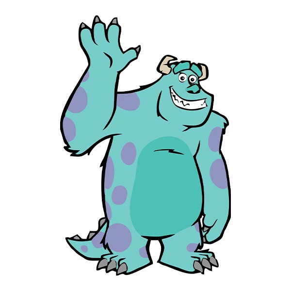  استیکر پارچه و لباس پاد آفرین طرح کارتونی سالیوان کد 5493