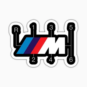 استیکر لپ تاپ و موبایل بووم طرح ماشین مدل M کد ZX007