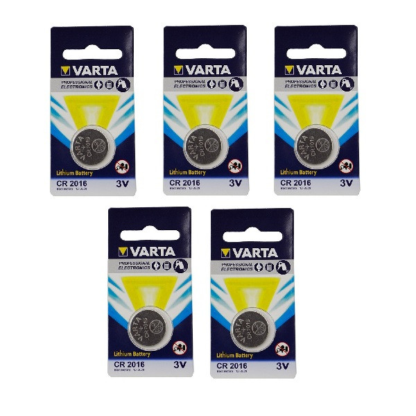 باتری سکه ای وارتا مدل CR 2016 بسته 5 عددی