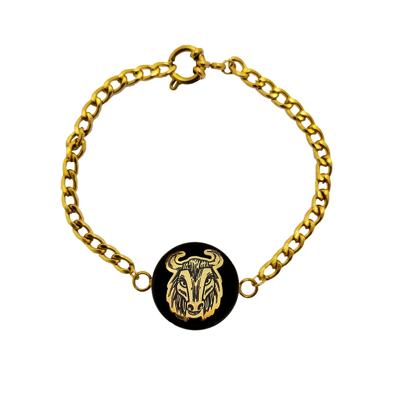 دستبند زنجیری زنانه مارک گلد مدل ماه تولد اردیبهشت رویال کد BS02