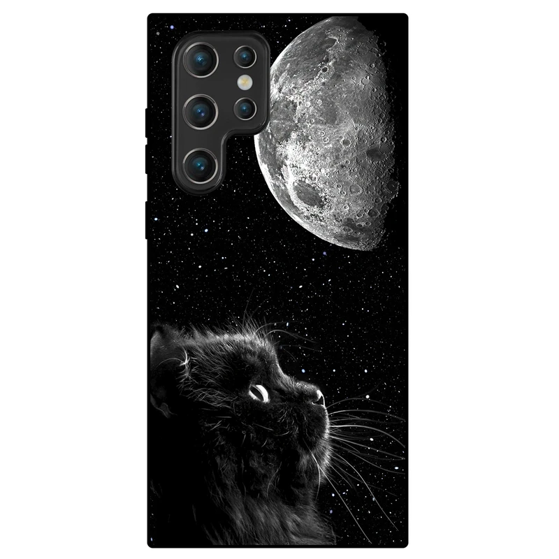 کاور مگافون طرح گربه مدل 1882 مناسب برای گوشی موبایل سامسونگ Galaxy S22 Ultra 5G 