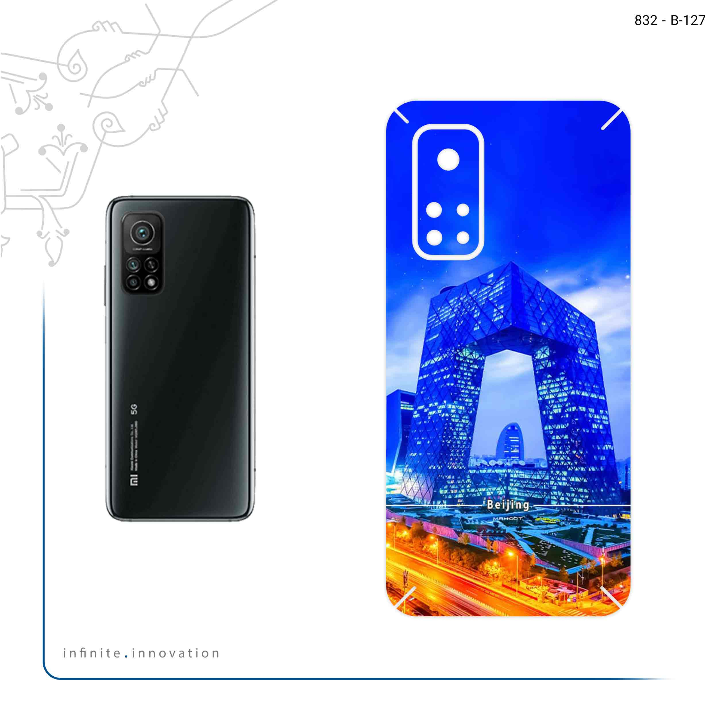 برچسب پوششی ماهوت مدل Beijing city مناسب برای گوشی موبایل شیائومی Mi 10T 5G
