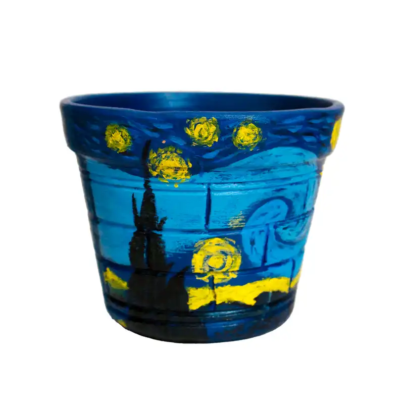 گلدان سفالی مدل شب پرستاره ونگوک کد 10