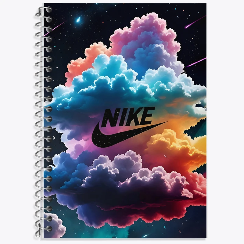دفتر زبان 50 برگ خندالو مدل دو خط طرح نایک (Nike) کد F7026