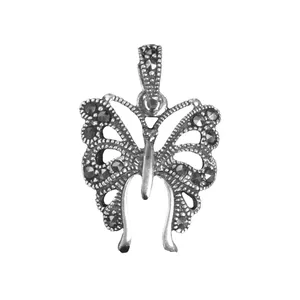 آویز گردنبند نقره زنانه مدل butterfly_005