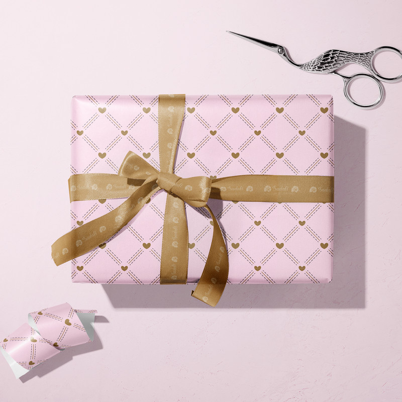 کاغذ کادو صدفی طرح کلاسیک بسته 2 عددی