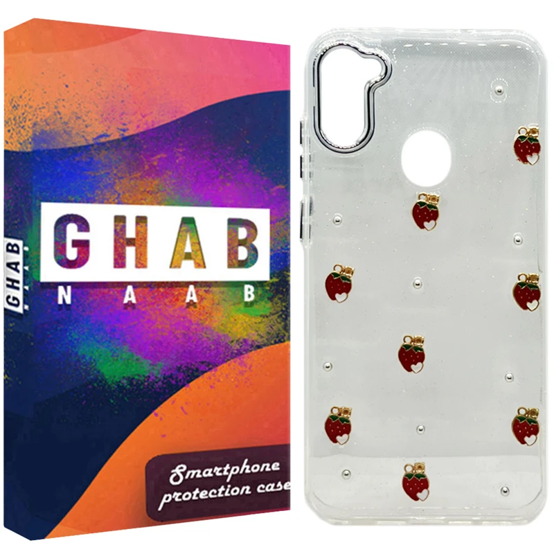  کاور قاب ناب مدل resin طرح توت فرنگی مناسب برای گوشی موبایل سامسونگ Galaxy A11