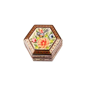 جا سکه ای خاتم کاری مدل شش ضلعی کد 04