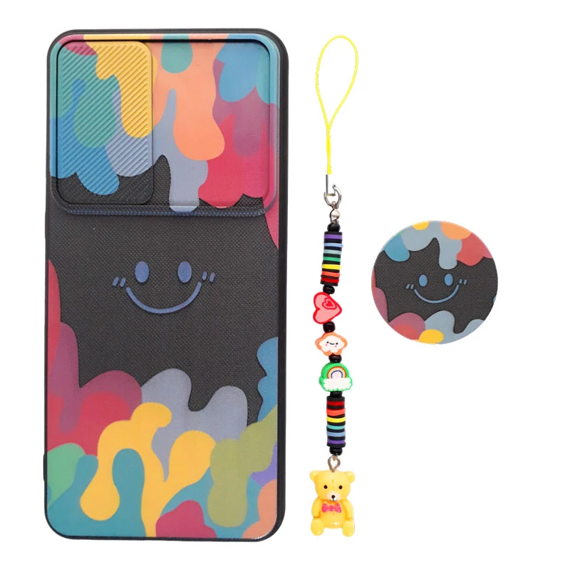 کاور مدل بستنی کد A10983 مناسب برای گوشی موبایل سامسونگ Galaxy A04s / A13 5G  به همراه پایه نگهدارنده و بند آویز موبایل