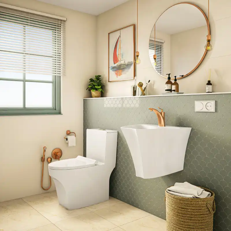 توالت فرنگی چینی کرد مدل لیندا بیده شیردار کد 2