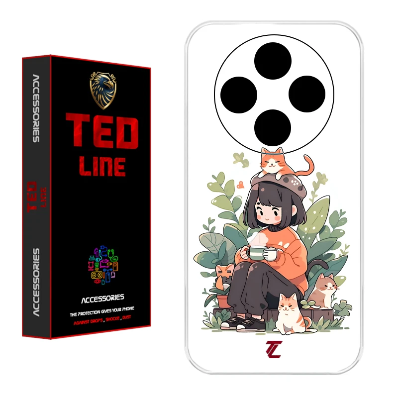 کاور تدلاین طرح گربه کد 1181 مناسب برای گوشی موبایل شیائومی Redmi 14C / Poco C75