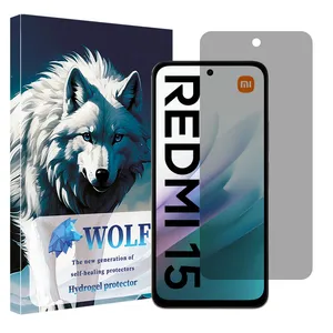 Wolf Tough model privacy screen protector suitable for Xiaomi Redmi 15 4G mobile phone 