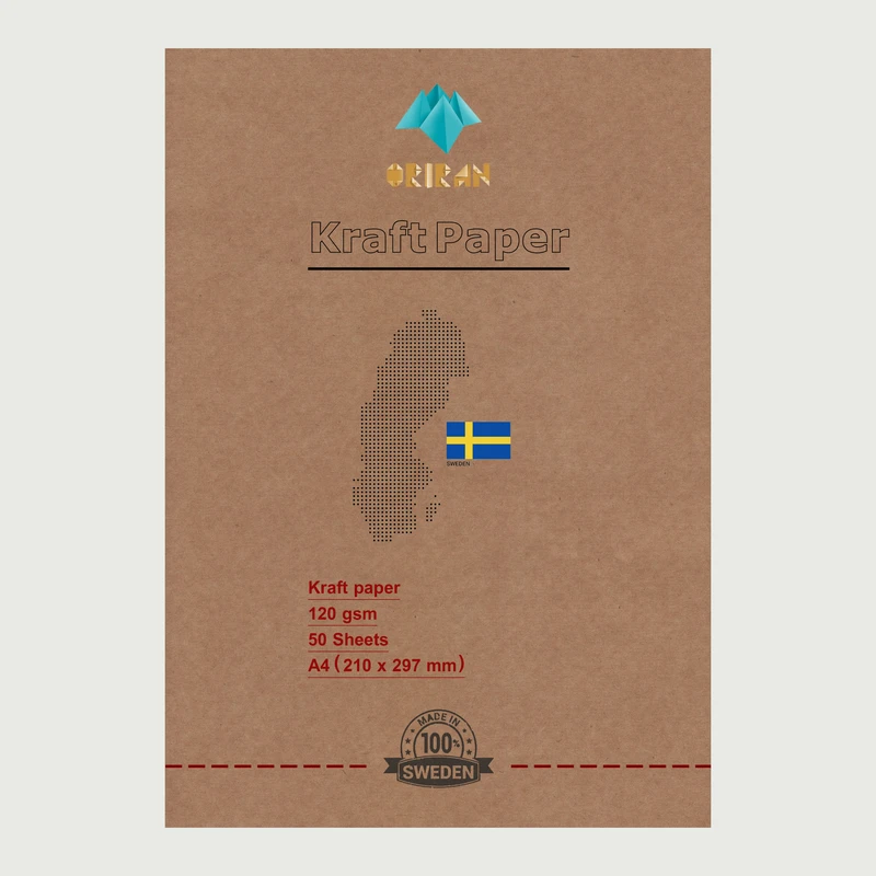کاغذ کرافت A4 اوریران کد GSM120SW-50 بسته 50 عددی