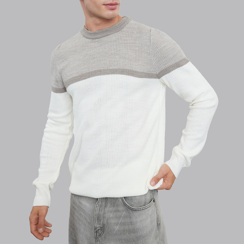 پلیور یقه گرد مردانه مدل 820055016 طرح ترندیول