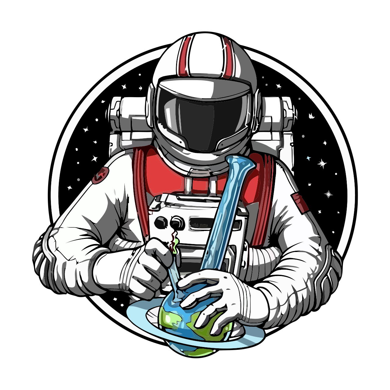 برچسب لپ تاپ پویا مارکت طرح فضانورد کد 2221