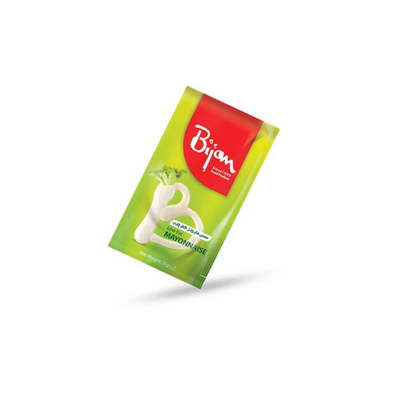 سس مایونز تک نفره کم‌چرب بیژن - 20 گرم بسته 50 عددی