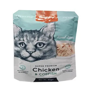 پوچ گربه ونپی مدل مرغ و ماهی کاد وزن 85 گرم