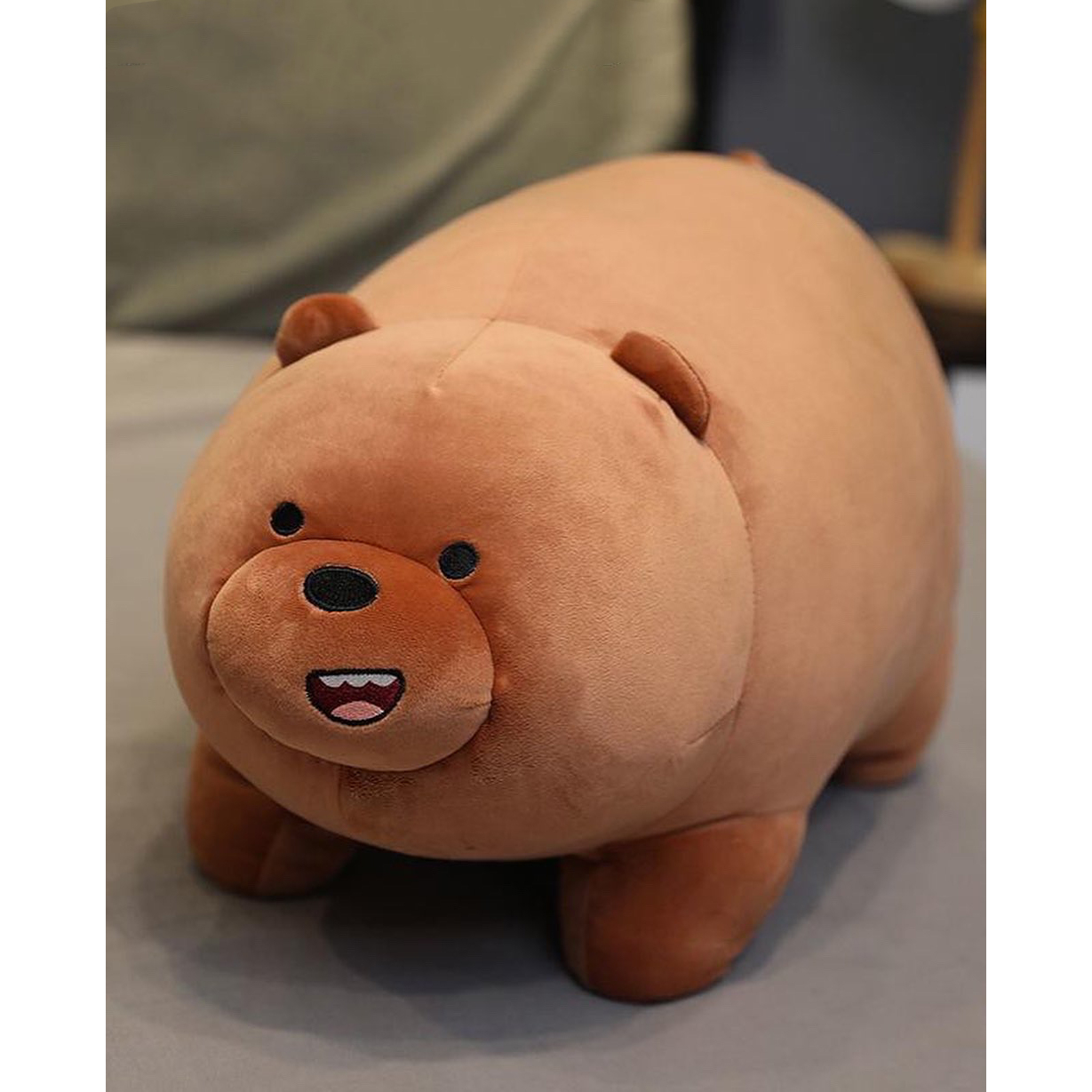 عروسک طرح خرس کله فندقی طول 35 سانتی متر بسته 3 عددی