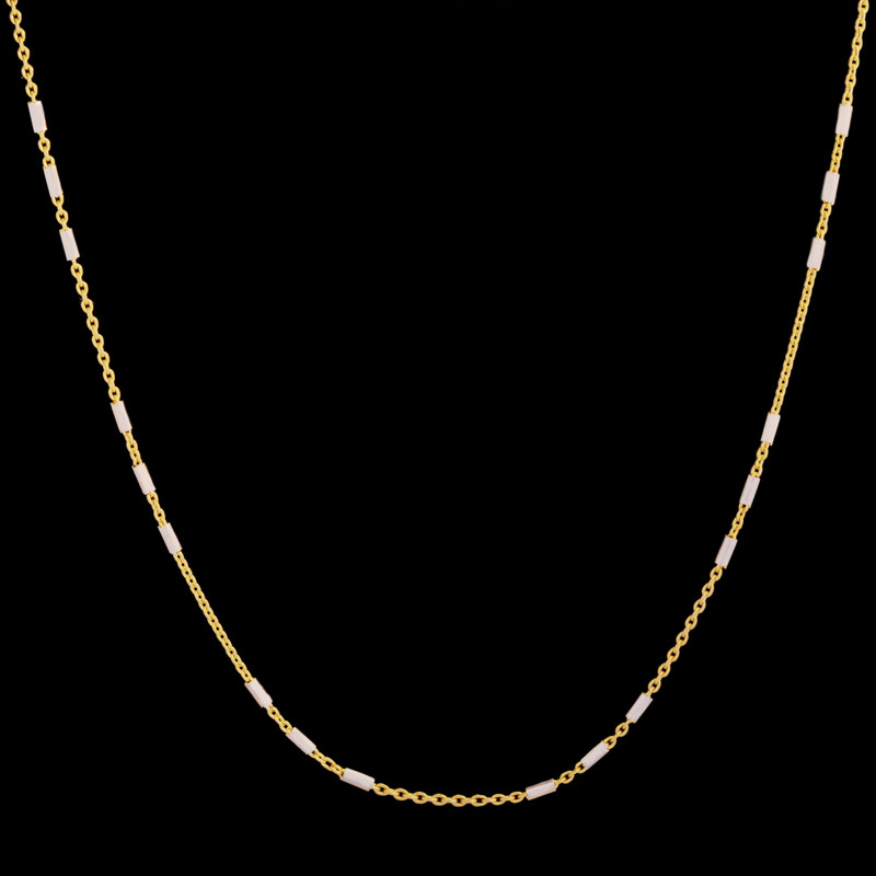 زنجیر طلا 18 عیار زنانه طلای مستجابی مدل0011 کد M45