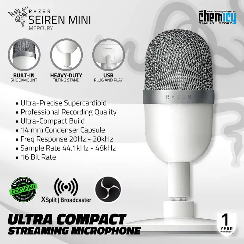 میکروفن کندانسر ریزر مدل Seiren mini Mercury