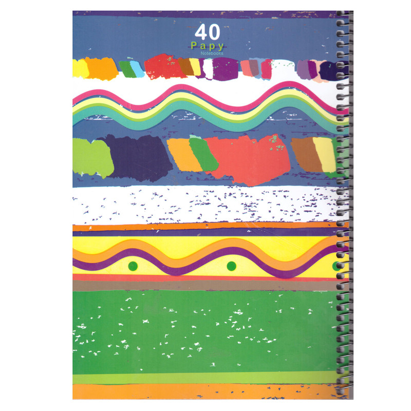 دفتر نقاشی 40 برگ پاپی طرح رنگارنگ