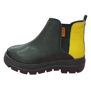 نیم بوت زنانه مدل الیکا رنگ زرد